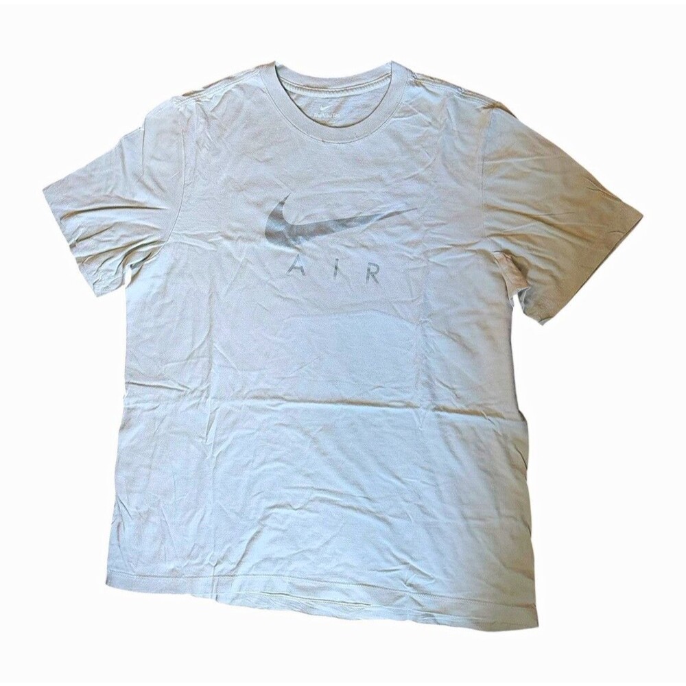 Nike Hybrid Off-White and Metallic Silver Men's T-Shirt Size Large